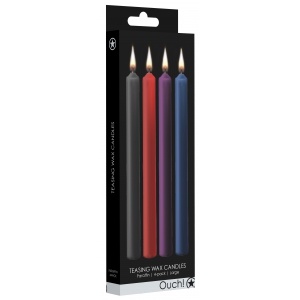 Lot de 4 Bougies SM TEASING WAX Multicolore