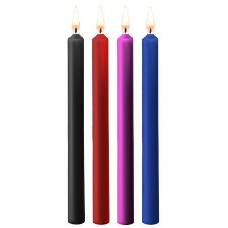 Lot de 4 Bougies SM TEASING WAX Multicolore