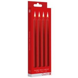 Lot de 4 Bougies SM TEASING WAX Rouge 2