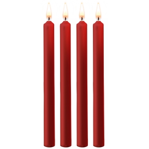 Lot de 4 Bougies SM TEASING WAX Rouge