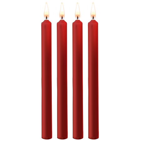 Lot de 4 Bougies SM TEASING WAX Rouge