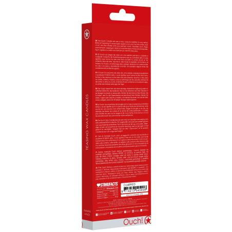 Lot de 4 Bougies SM TEASING WAX Rouge