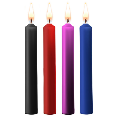 Lot de 4 Mini bougies SM WAX Multicolore