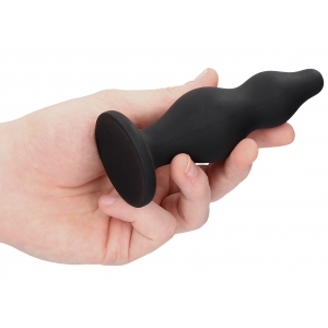 Plug en silicone BUBBLE 11 x 4cm Noir