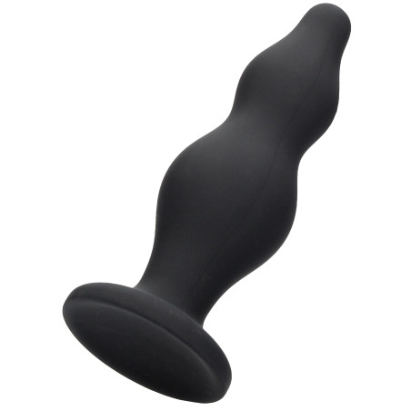 Plug en silicone BUBBLE 11 x 4cm Noir