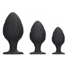 Lot de 3 plugs en silicone SWIRLED