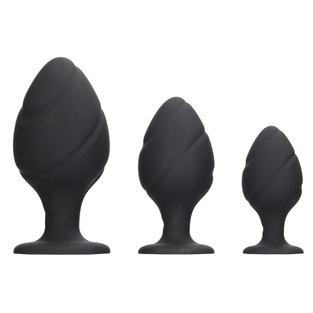 Lot de 3 plugs en silicone SWIRLED