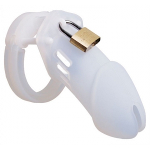 Cage de chasteté Silicone BRAN 9 x 3cm Blanche