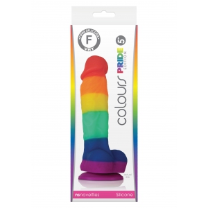 Gode rainbow avec couleurs du drapeau Gay 13 cm