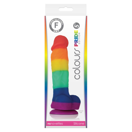 Gode rainbow avec couleurs du drapeau Gay 13 cm
