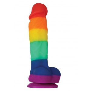 Gode rainbow avec couleurs du drapeau Gay 13 cm