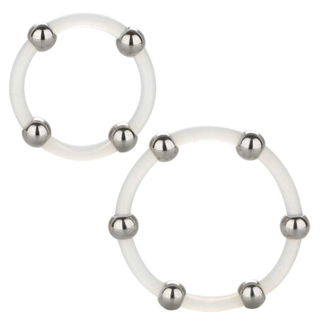 Lot de 2 Cockrings Transparents avec Billes 