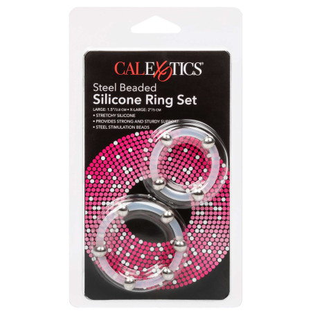 Lot de 2 Cockrings Transparents avec Billes 