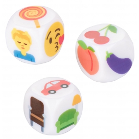 Dés coquins EMOJIGASM x3