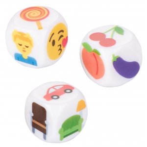 Dés coquins EMOJIGASM x3