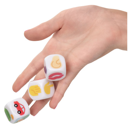 Dés coquins EMOJIGASM x3