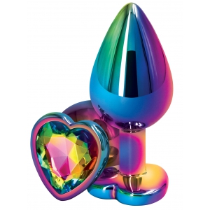 Bijou anal Alu HEART RAINBOW M 7 x 3.5cm