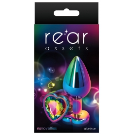 Bijou anal Alu HEART RAINBOW M 7 x 3.5cm 2