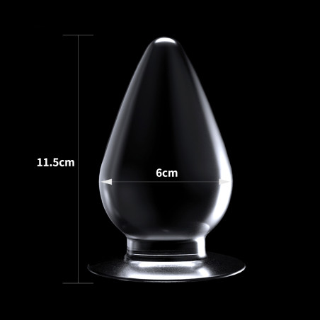 Plug transparent FLAWLESS 10 x 5.5 cm