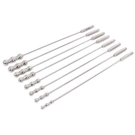 Set 8 Tiges d'urètre DILATOR BEADS 28cm | Diamètre 7 à 14mm