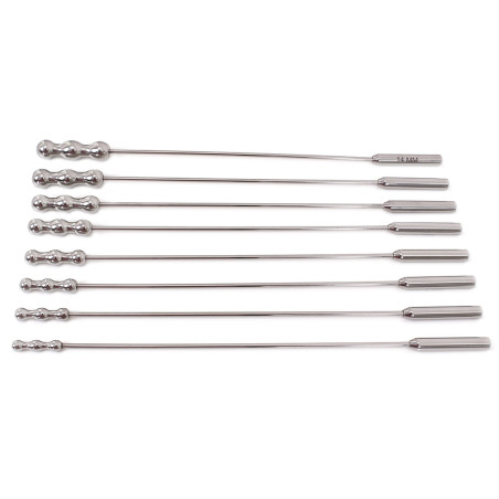 Set 8 Tiges d'urètre DILATOR BEADS 28cm | Diamètre 7 à 14mm