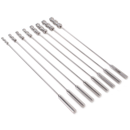Set 8 Tiges d'urètre DILATOR BEADS 28cm | Diamètre 7 à 14mm
