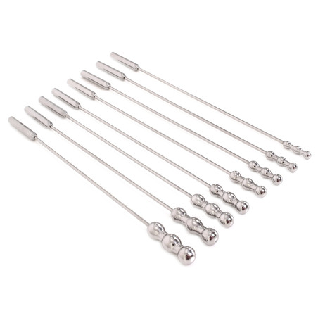 Set 8 Tiges d'urètre DILATOR BEADS 28cm | Diamètre 7 à 14mm
