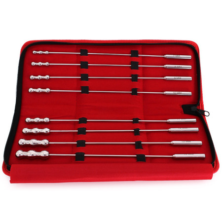 Set 8 Tiges d'urètre DILATOR BEADS 28cm | Diamètre 7 à 14mm