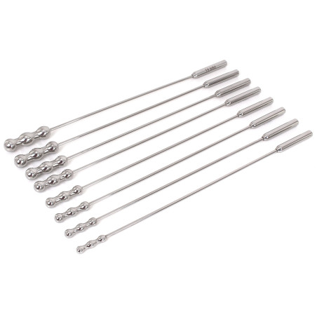 Set 8 Tiges d'urètre DILATOR BEADS 28cm | Diamètre 7 à 14mm