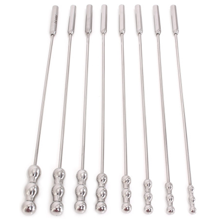 Set 8 Tiges d'urètre DILATOR BEADS 28cm | Diamètre 7 à 14mm