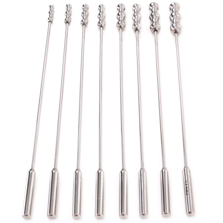 Set 8 Tiges d'urètre DILATOR BEADS 28cm | Diamètre 7 à 14mm