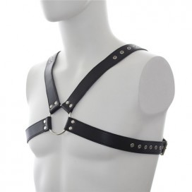 Harnais homme en forme de croix sur la poitrine en simili cuir 2
