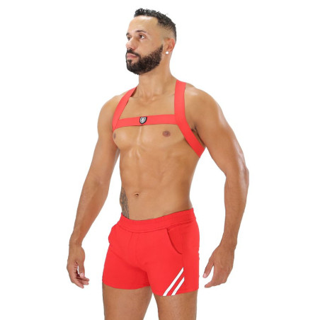 Harnais élastique FETISH X Rouge