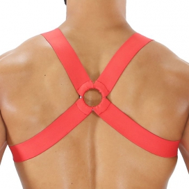 Harnais élastique FETISH X Rouge 2