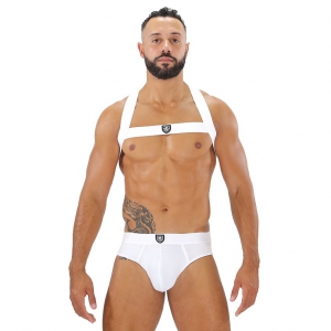 Harnais élastique FETISH X Blanc