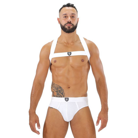 Harnais élastique FETISH X Blanc