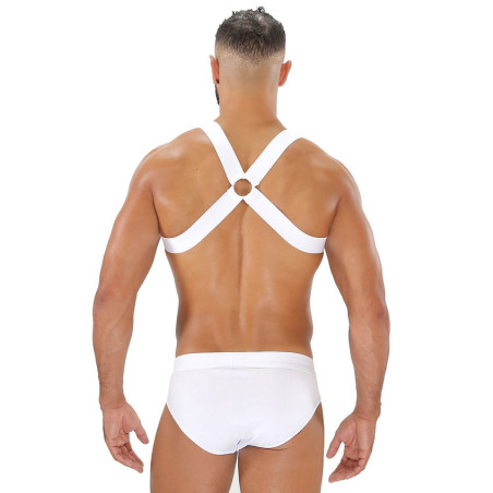 Harnais élastique FETISH X Blanc