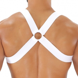 Harnais élastique FETISH X Blanc 2