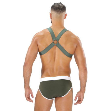 Harnais élastique FETISH X Khaki