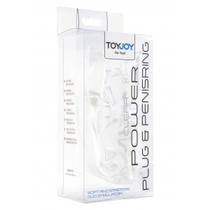 Plug + Cockring POWER DUO 9 x 4 cm | Anneau 40mm Transparent