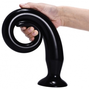 Gode long TAIL FLEX L 48 x 4.5 cm Noir