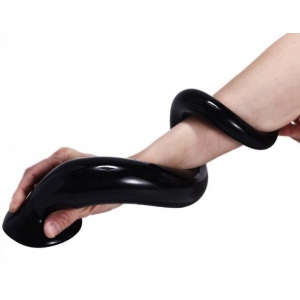 Gode long TAIL FLEX L 48 x 4.5 cm Noir