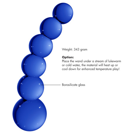 Gode en verre PLANETS Bleu 18 x 4.3 cm