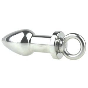 Plug en métal ARSENAL avec Anneau 8 x 3.7cm Gris
