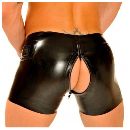 Short Cycliste en Latex avec Zip