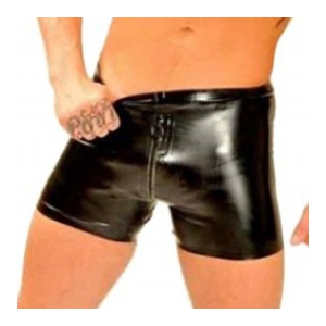 Short Cycliste en Latex avec Zip