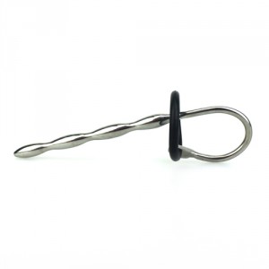 Penis Plug Metal de 10cm de long pour 8mm de large avec glans ring