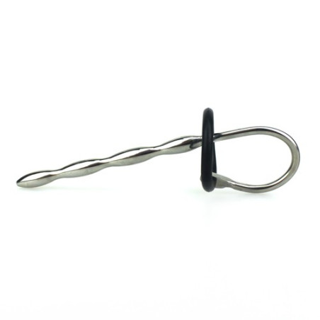 Penis Plug Metal de 10cm de long pour 8mm de large avec glans ring