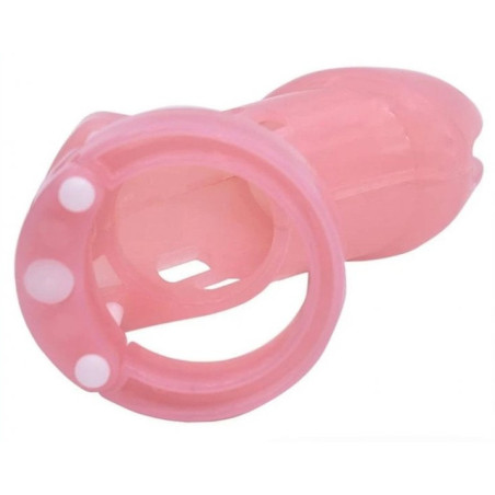 Cage de chasteté LOCKY 8 x 3.3 cm Rose