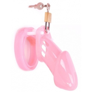 Cage de chasteté LOCKY 8 x 3.3 cm Rose